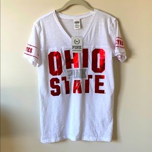VS Pink Collegiate Bling Campus Tee XS OSU